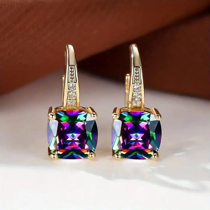 Mystic | Sapphire Stone Hoop Earrings
