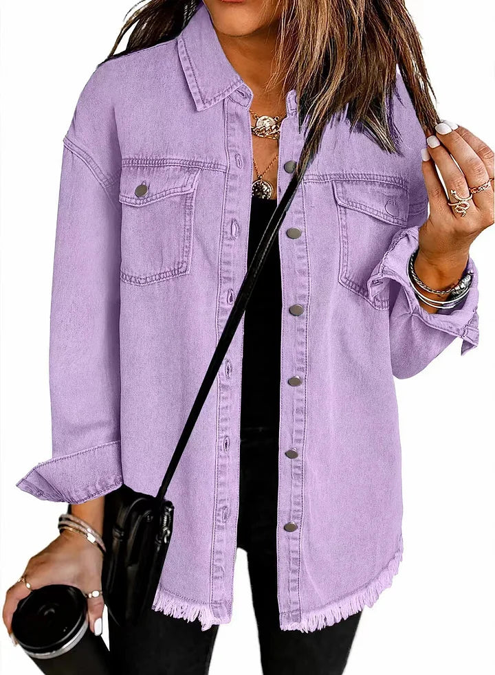 Katja denim jacket - Lilac