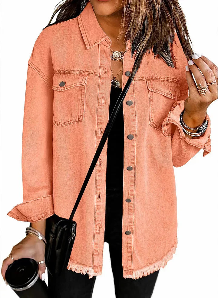 Katja denim jacket - Peach