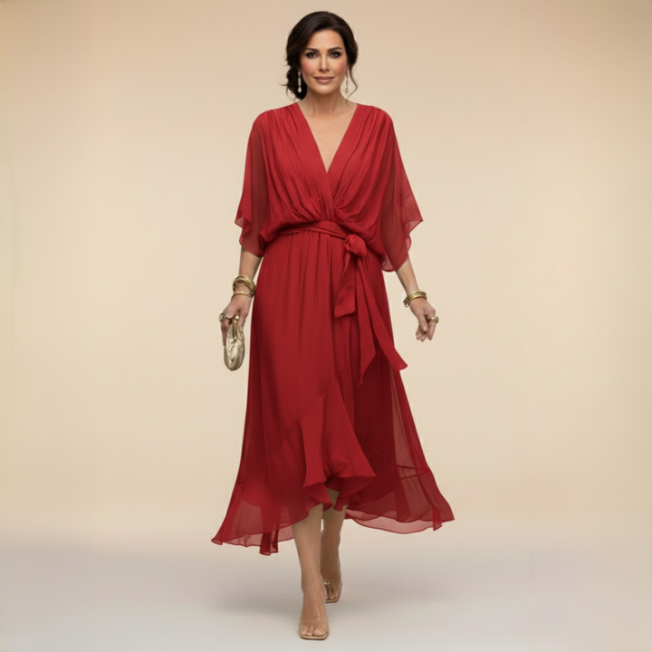 Marta | Lightweight Sheer V-Neck Dress