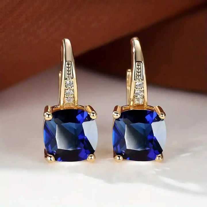 Mystic | Sapphire Stone Hoop Earrings