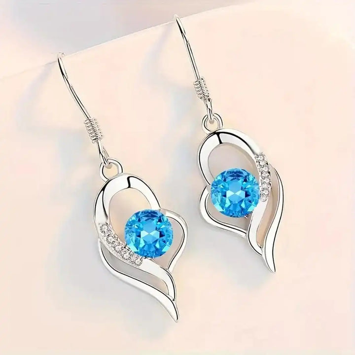 Eclipse | Heart Drop Earrings