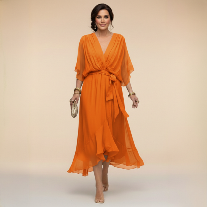 Marta | Lightweight Sheer V-Neck Dress