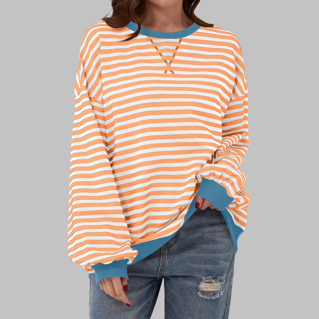 LUKA | Casual  Round Neck Striped Shirt