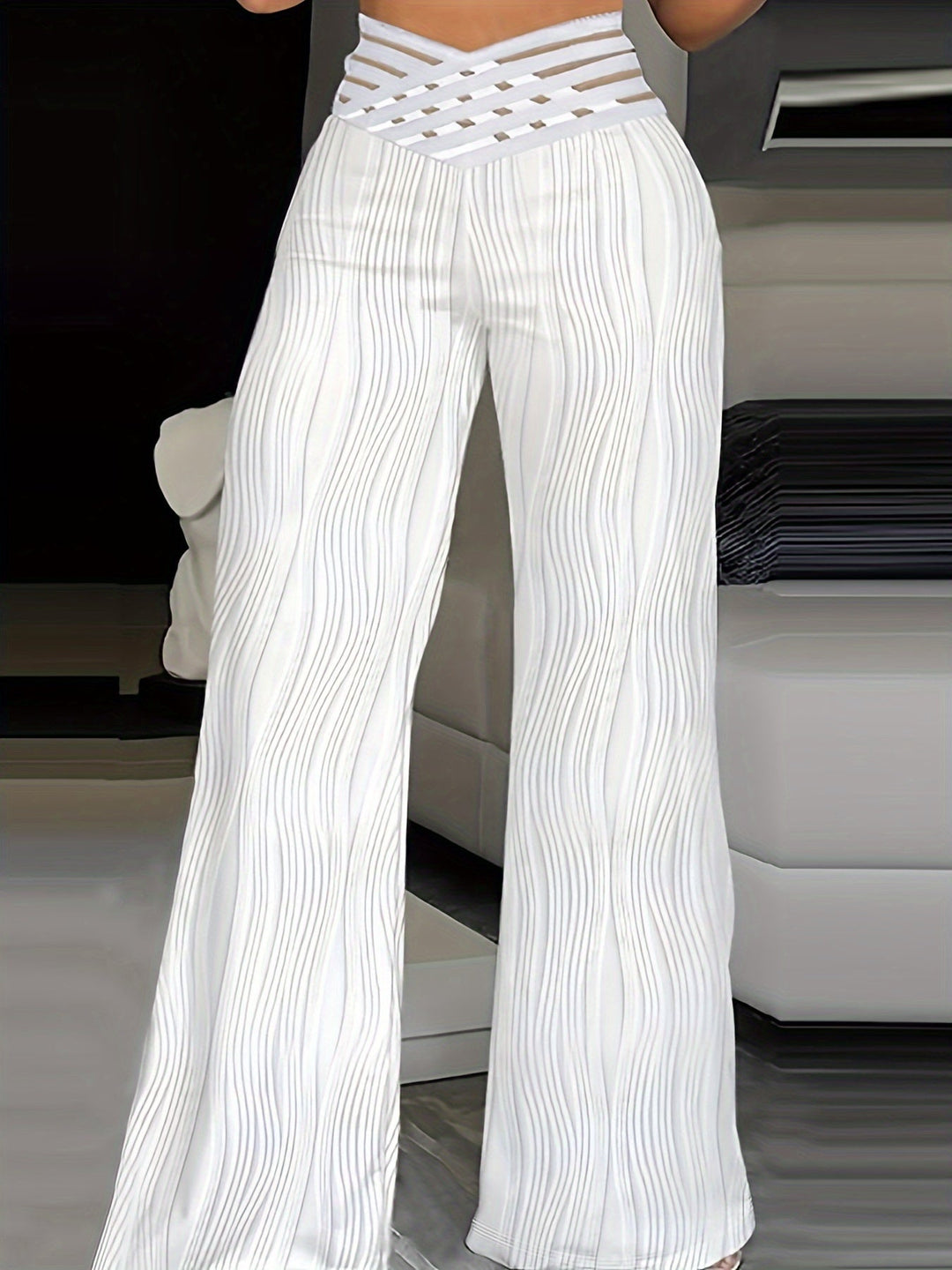Emy | High Waist Crisscross Trousers