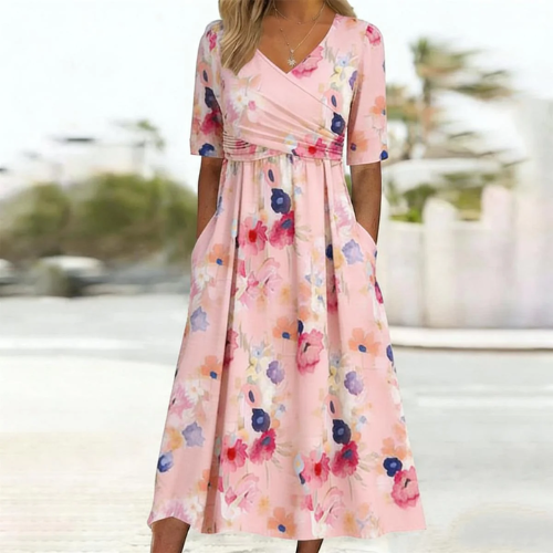 Janiya | Short Sleeve Floral Dress