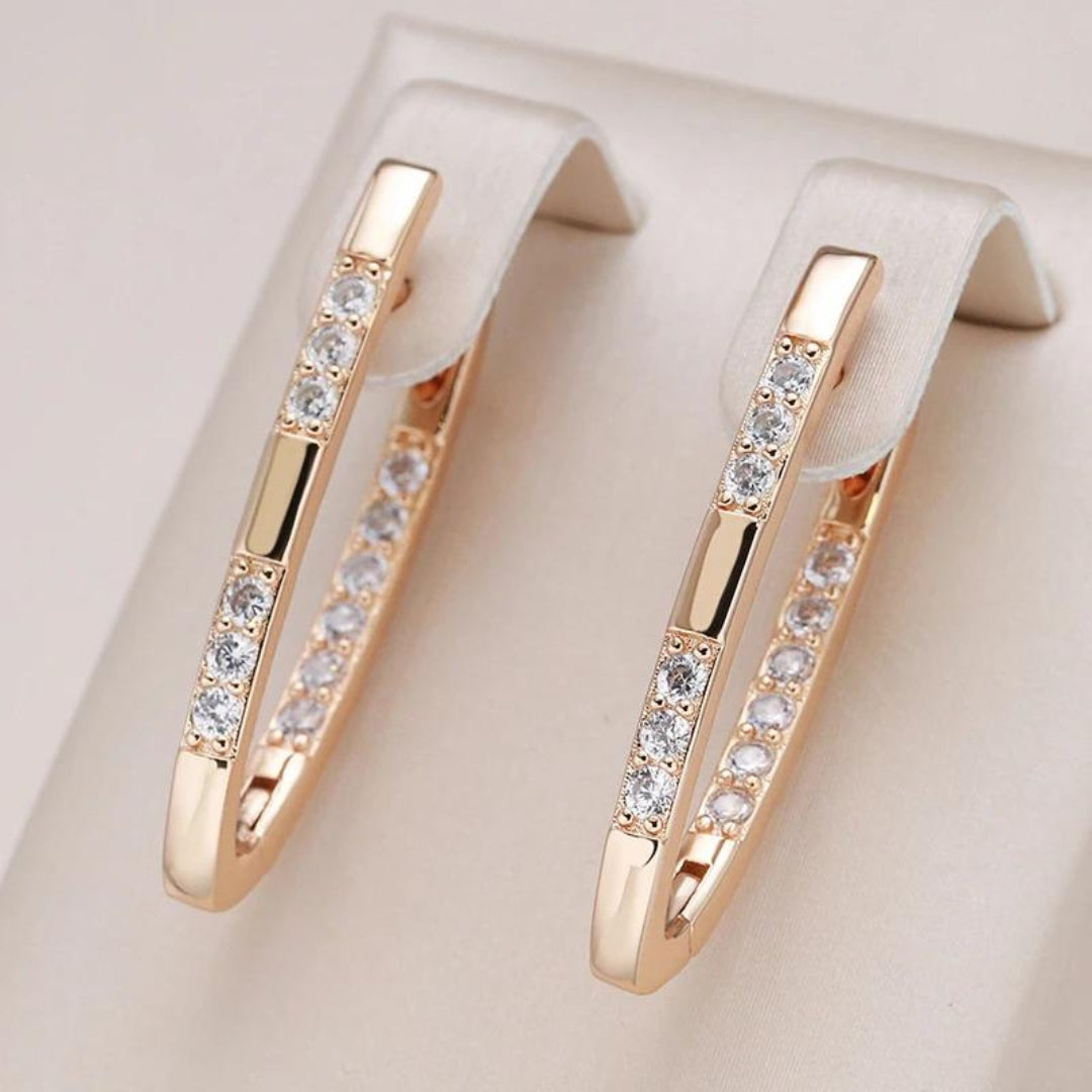 Aurelia | Gold Zirconia Hoop Earrings