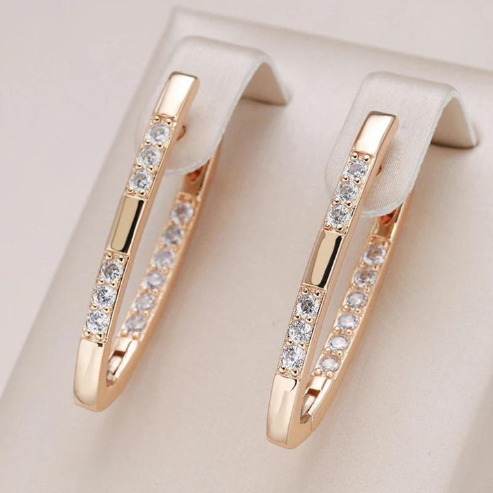Aurelia | Gold Zirconia Hoop Earrings