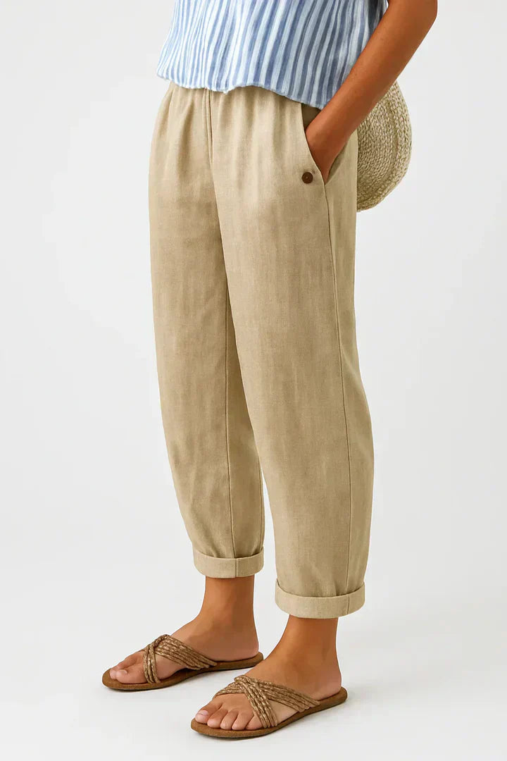Raina | Timeless Linen-Cotton Trousers