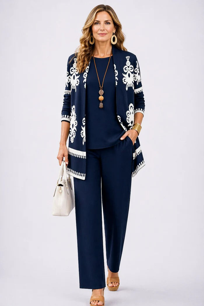 Margaret 3-piece set - Navy Blue