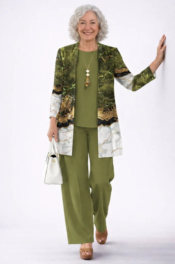 Margaret 3-piece set - Olive Green