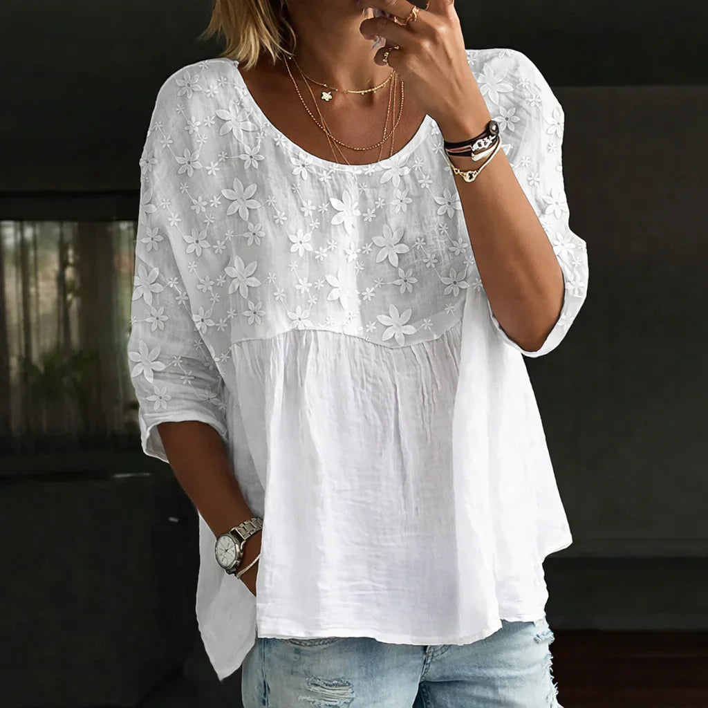 Luna | Stylish Patchwork Blouse