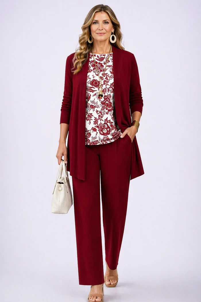 Margaret 3-piece set - White & Red