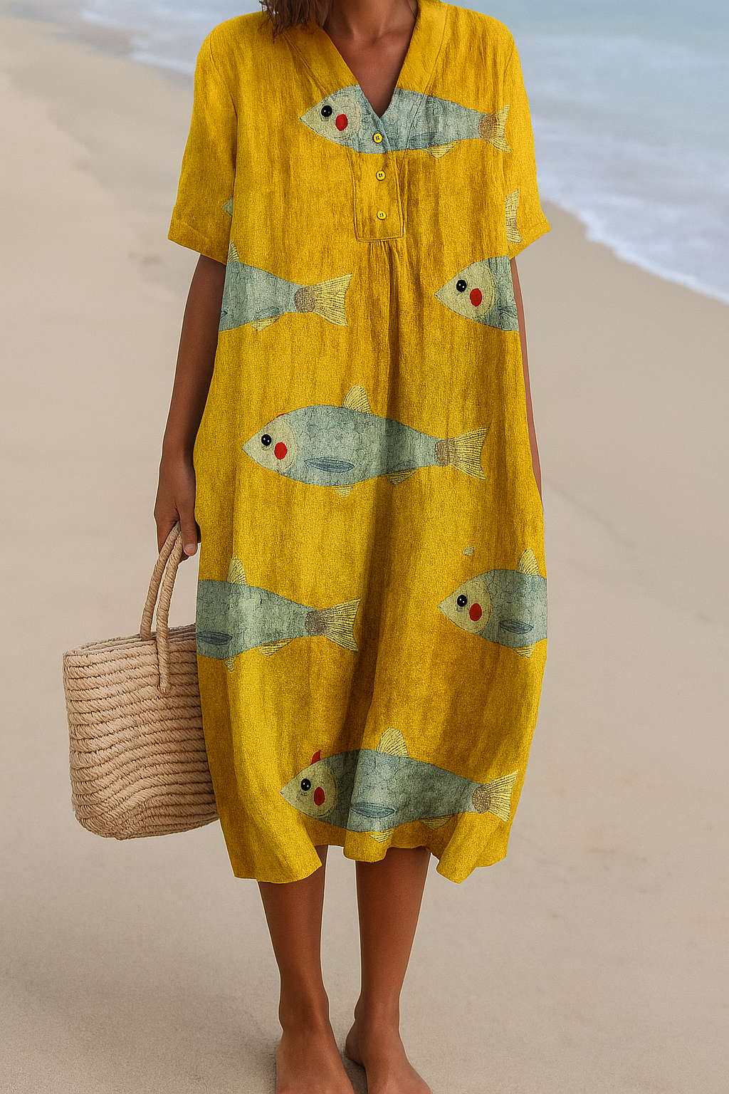 Agnes | Artistic Print Cotton Dress