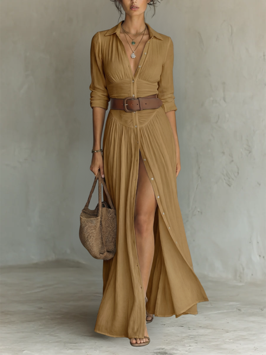 Margot maxi dress - Brown