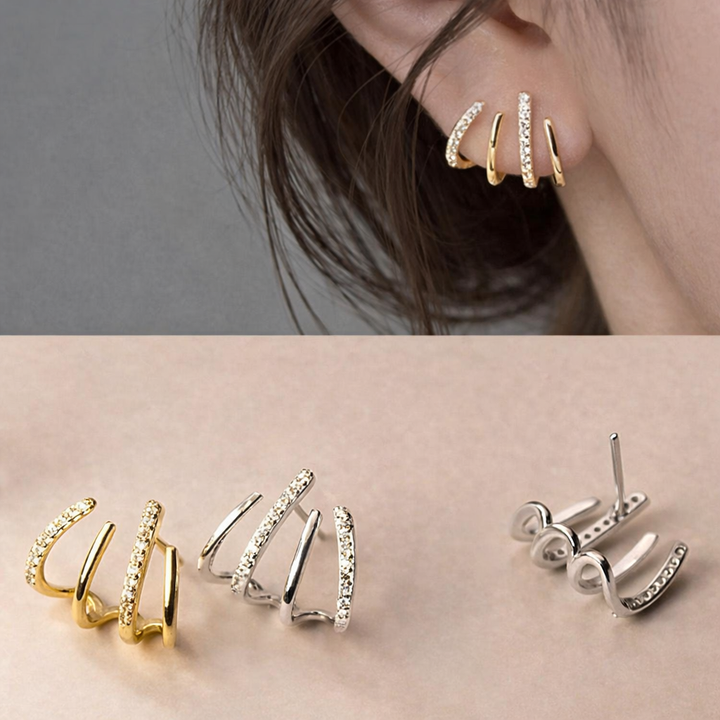 Zabby | Spiral Stack Ear Cuff Earrings