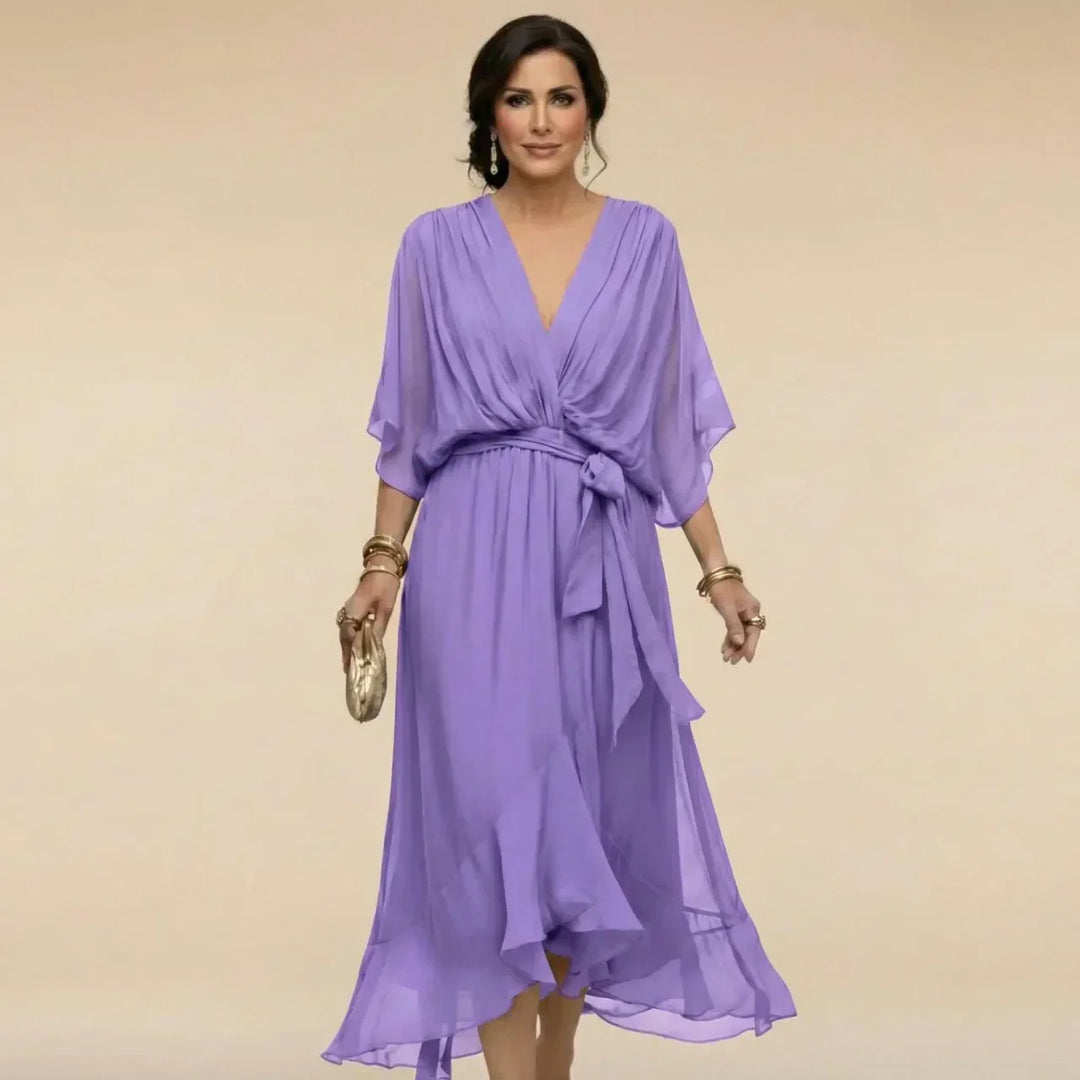 Marta | Lightweight Sheer V-Neck Dress