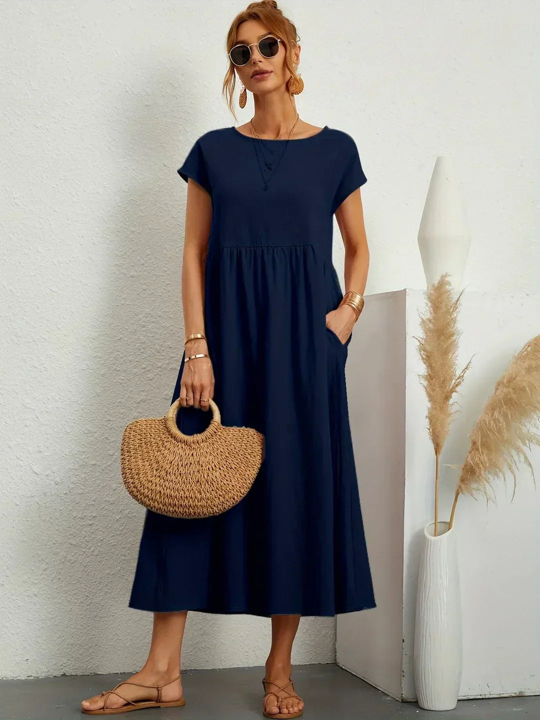 Gabrielle™ | Timeless Elegance Flowing Midi Dress