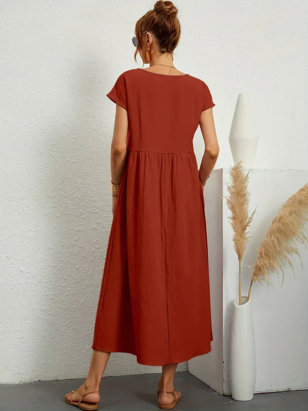 Gabrielle™ | Timeless Elegance Flowing Midi Dress
