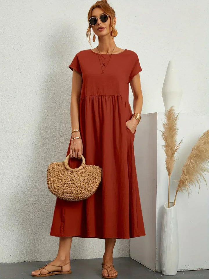 Gabrielle™ | Timeless Elegance Flowing Midi Dress