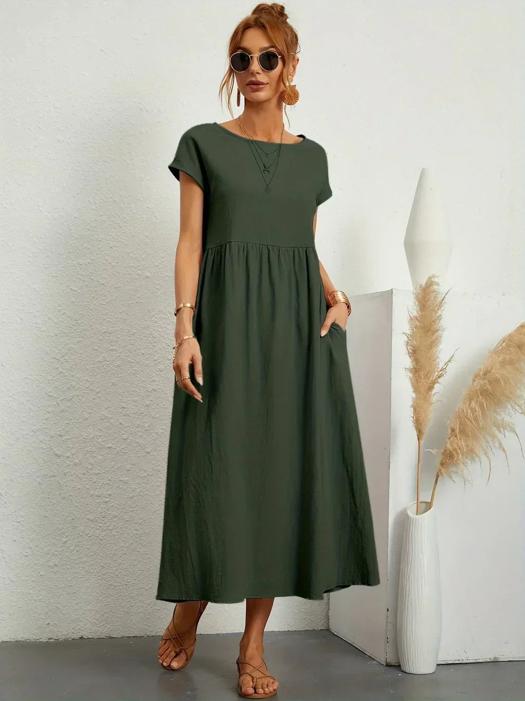 Gabrielle™ | Timeless Elegance Flowing Midi Dress