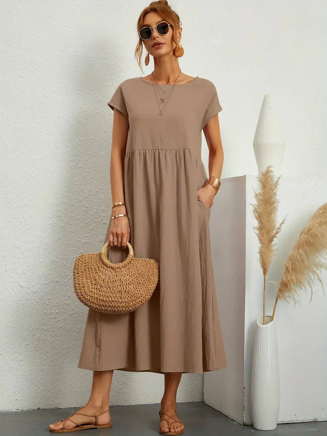 Gabrielle™ | Timeless Elegance Flowing Midi Dress