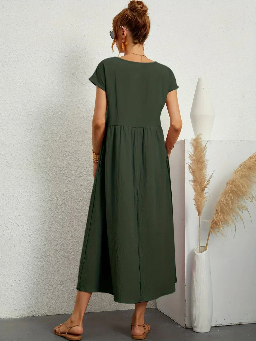 Gabrielle™ | Timeless Elegance Flowing Midi Dress