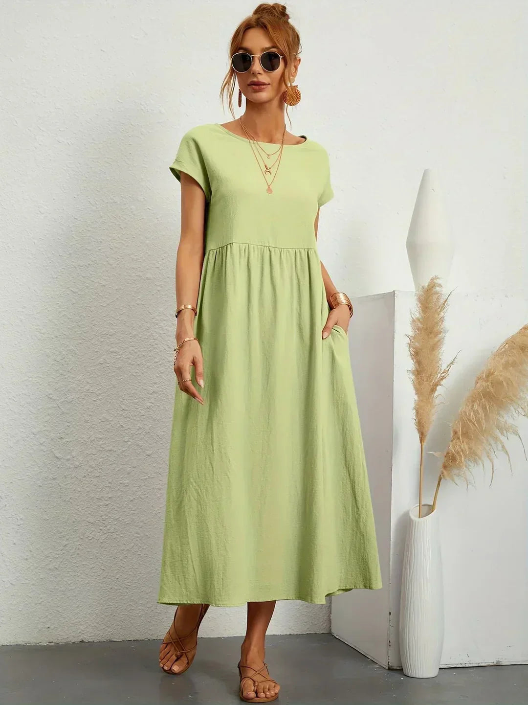 Gabrielle™ | Timeless Elegance Flowing Midi Dress