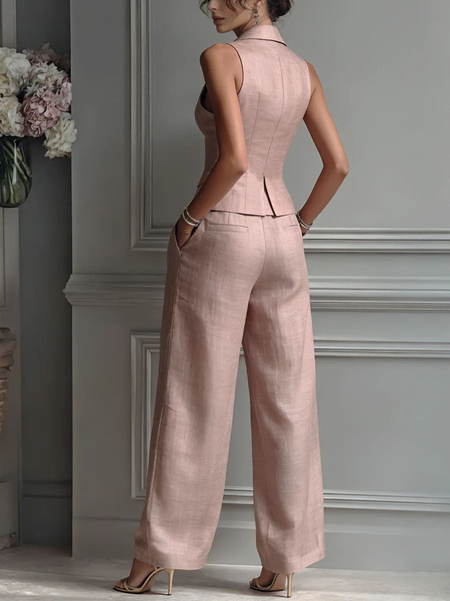 Sofia | Two-Piece V-Neck Button Set