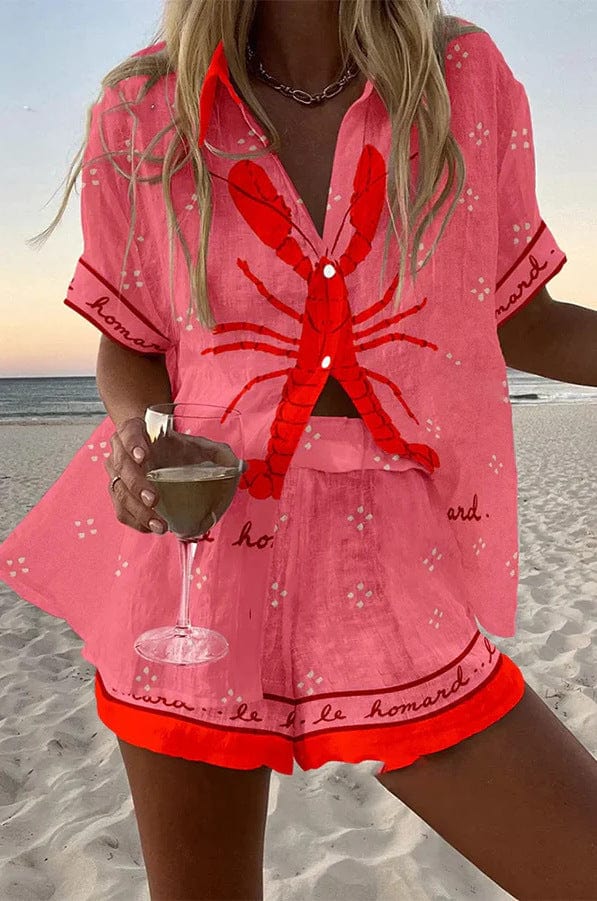 Xyla™ | Coastal Shirt & Shorts Set