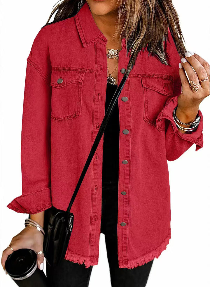 Katja denim jacket - Red