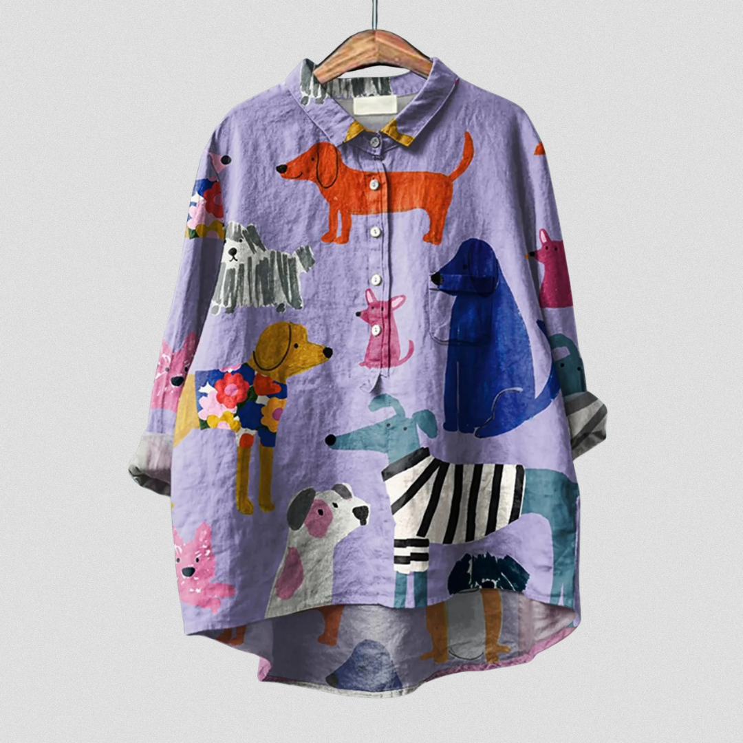 Coralie | Stylish Art Print Casual Shirt
