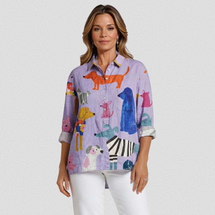 Coralie | Stylish Art Print Casual Shirt