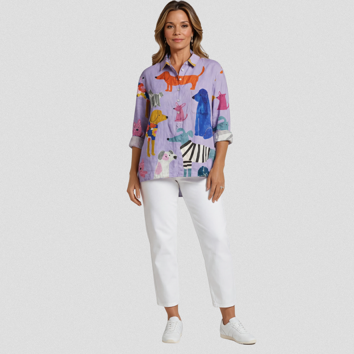 Coralie | Stylish Art Print Casual Shirt