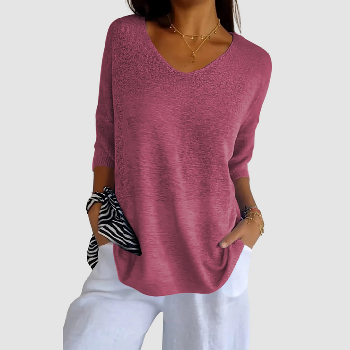 Camille™ | Knit V-Neck Top