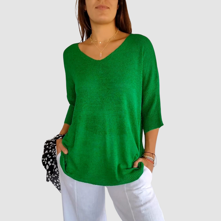 Camille™ | Knit V-Neck Top
