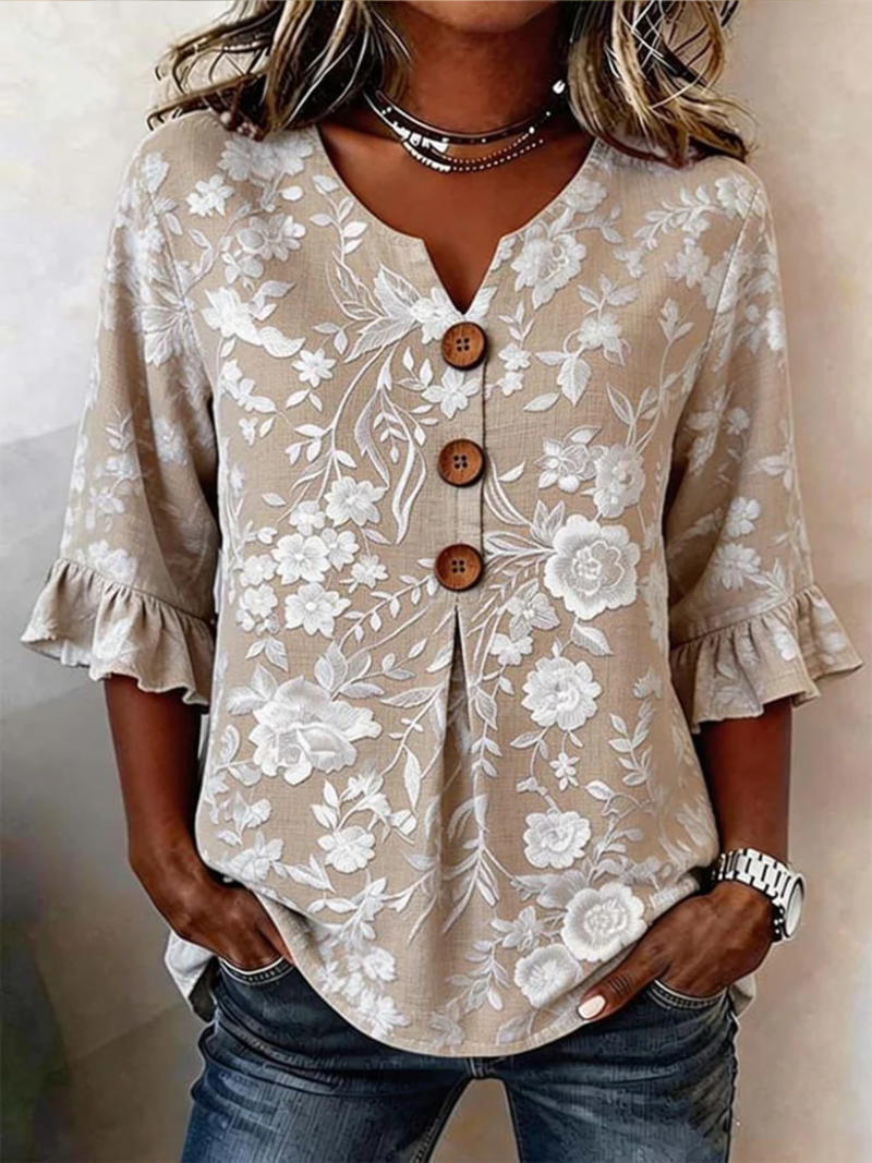 Nora | Blouse with button details