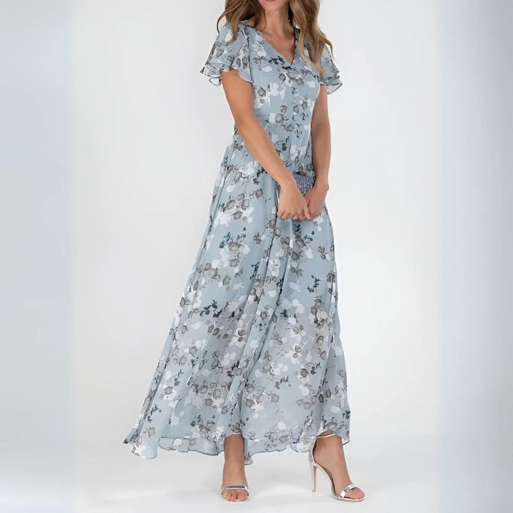 Regina | Floral V-Neck Maxi Dress