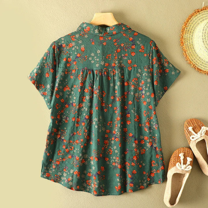 Olive™ | Vintage Floral Summer Shirt