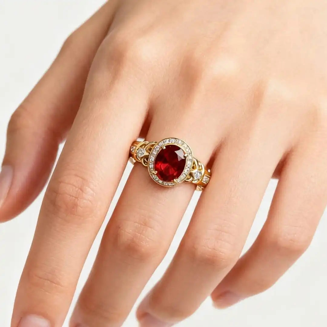 Ruby | Halo Knot Statement Ring
