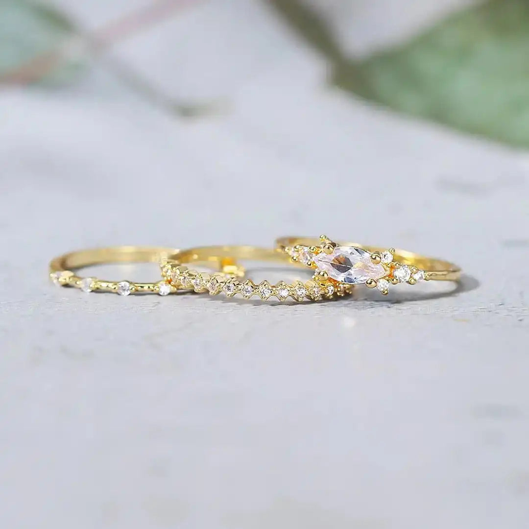 Mila | Golden Rings Set