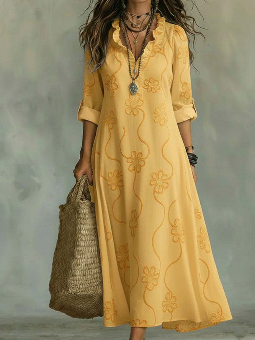 Sienna floral summer dress - Yellow