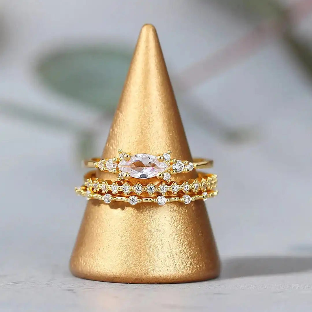 Mila | Golden Rings Set