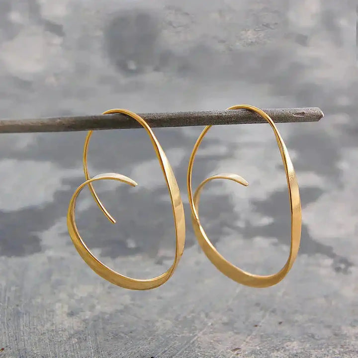 Open | Spiral Drop Earrings