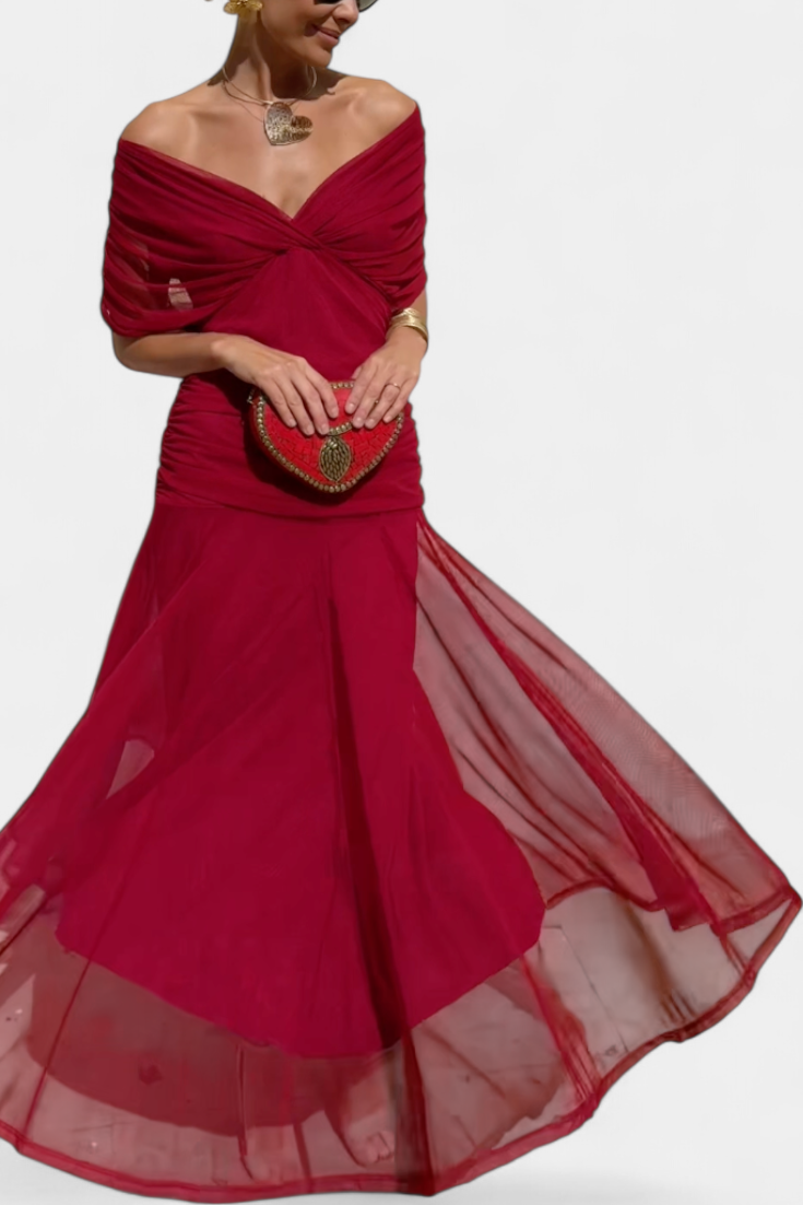 Alondra™ | Long Floral Dress with V-Neck