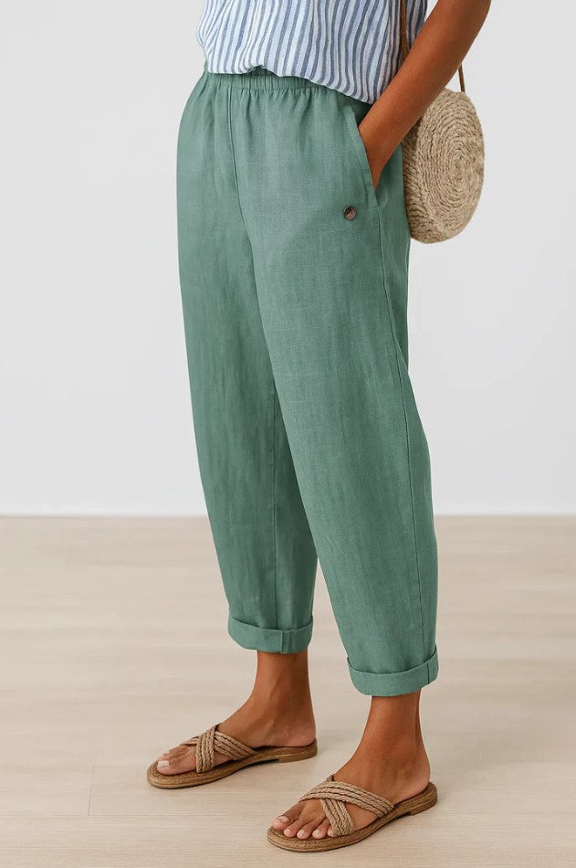 Raina | Timeless Linen-Cotton Trousers
