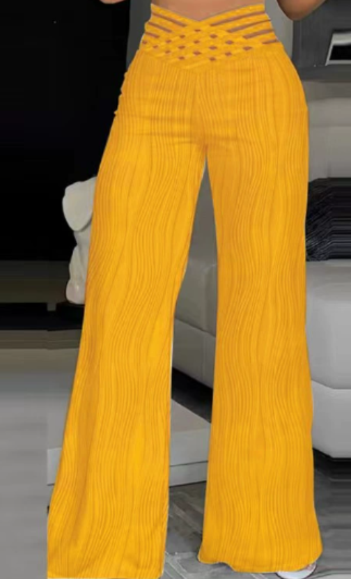 Emy | High Waist Crisscross Trousers