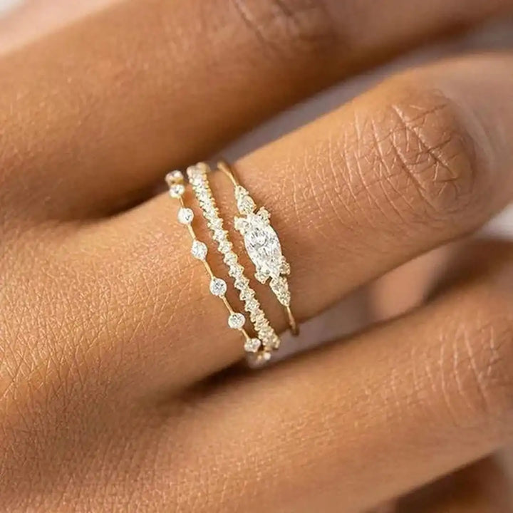 Mila | Golden Rings Set
