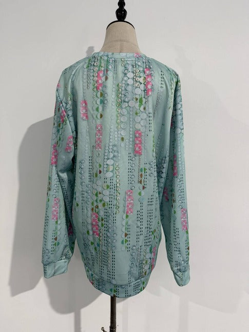 Vintage Print Long Sleeve T-Shirt – Casual Relaxed Fit Top