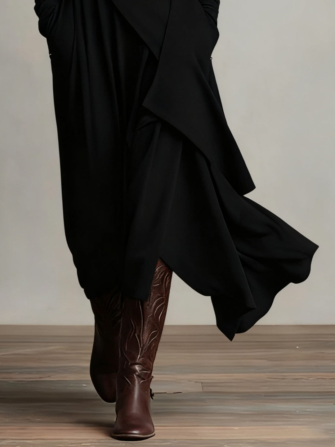 Giorgia | Asymmetrical Maxi Pleated Dress